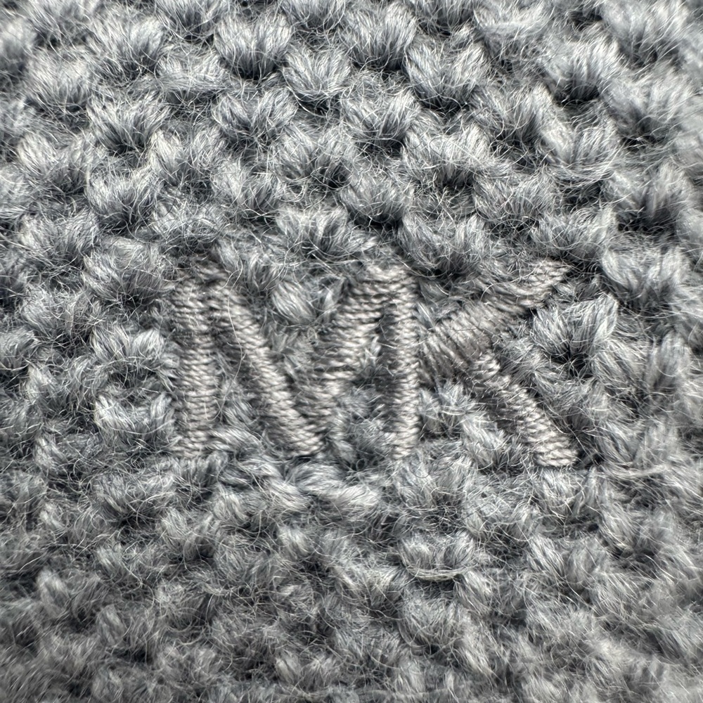 Michael Kors Monogram MK Sweater Crewneck in Gray Quiet Luxury Spring Essentials